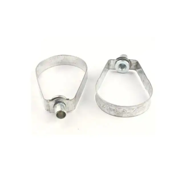 Galvanized pear shaped hinged pipe clamp for loop hanger