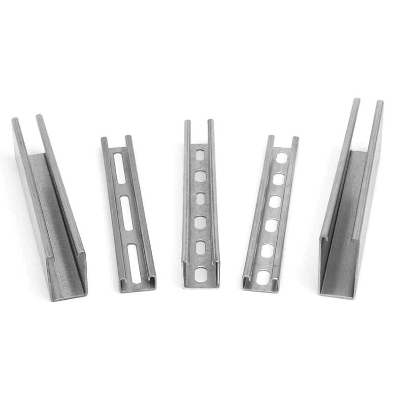 Slotted Hot dip Galvanized C and U Shaped Unistrut Steel 41X41mm/41x21mm Steel Profile Strut Channel lintel/window lintel