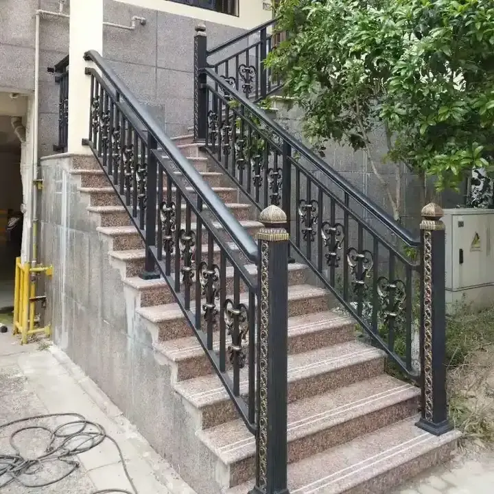 Railing Outdoor Aluminium Balcony Stair Railing Aluminium Handrail & Balustrade powder coated aluminum modern steel fence