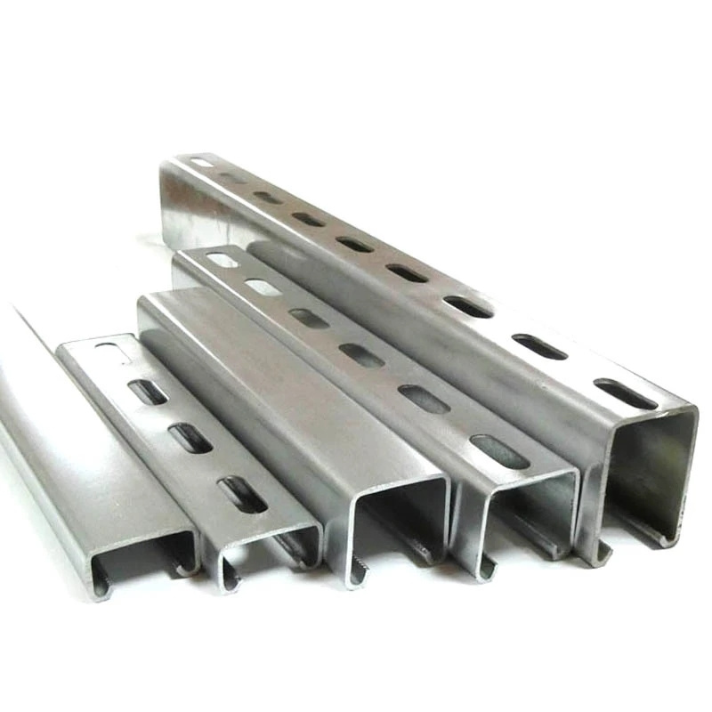 Slotted Hot dip Galvanized C and U Shaped Unistrut Steel 41X41mm/41x21mm Steel Profile Strut Channel lintel/window lintel