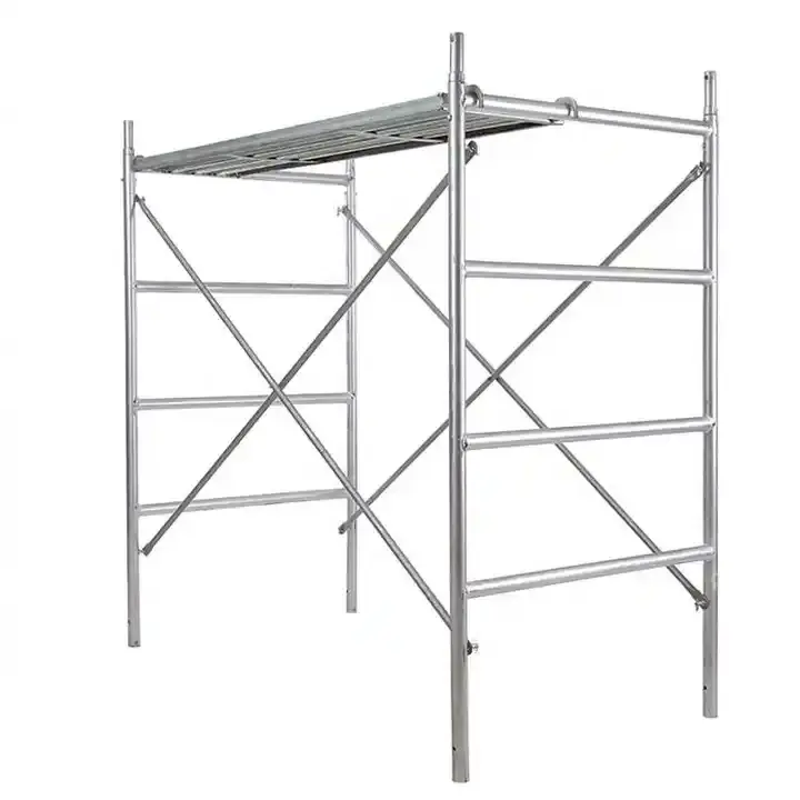 OEM Galvanized powder coated steel ladder frame scaffolding H mason door walk through frame scaffold for building construction