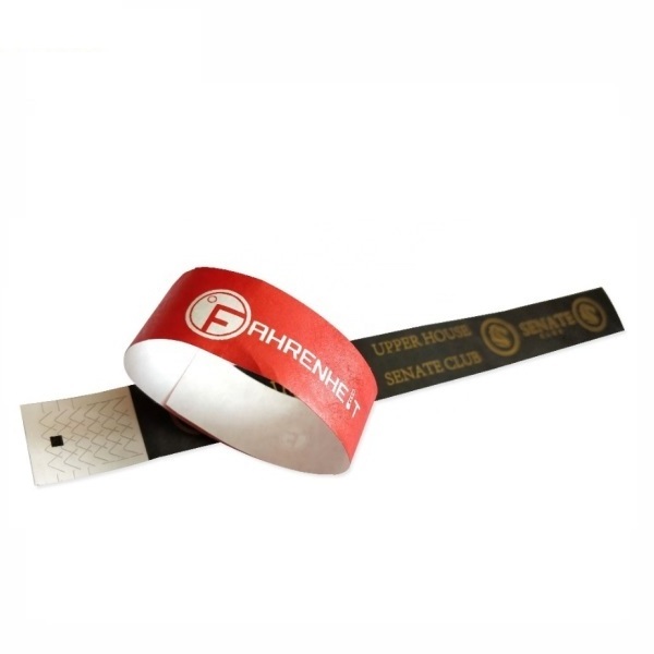 Customized event paper wristband with 13.56 mhz  rfid pp band use printed on laser printers