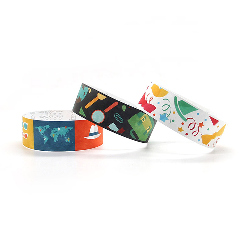 Customized event paper wristband with 13.56 mhz  rfid pp band use printed on laser printers