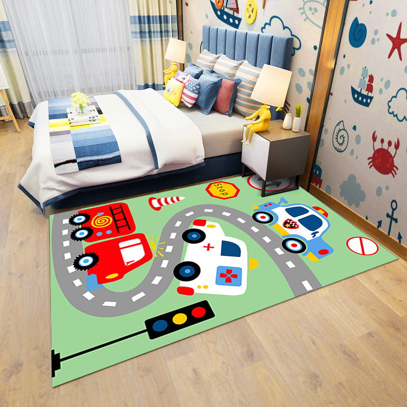 Kids Carpet Playmat Rug City Life Great for Playing with Cars and Toys Children Educational Road Traffic Play Mat