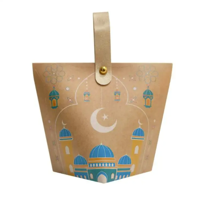 Muslim Islamic Festival Party Supplies DIY Ramadan Mini Moon Castle Candy Gift Box Eid Mubarak Favors Boxes Paper Gifts Bag