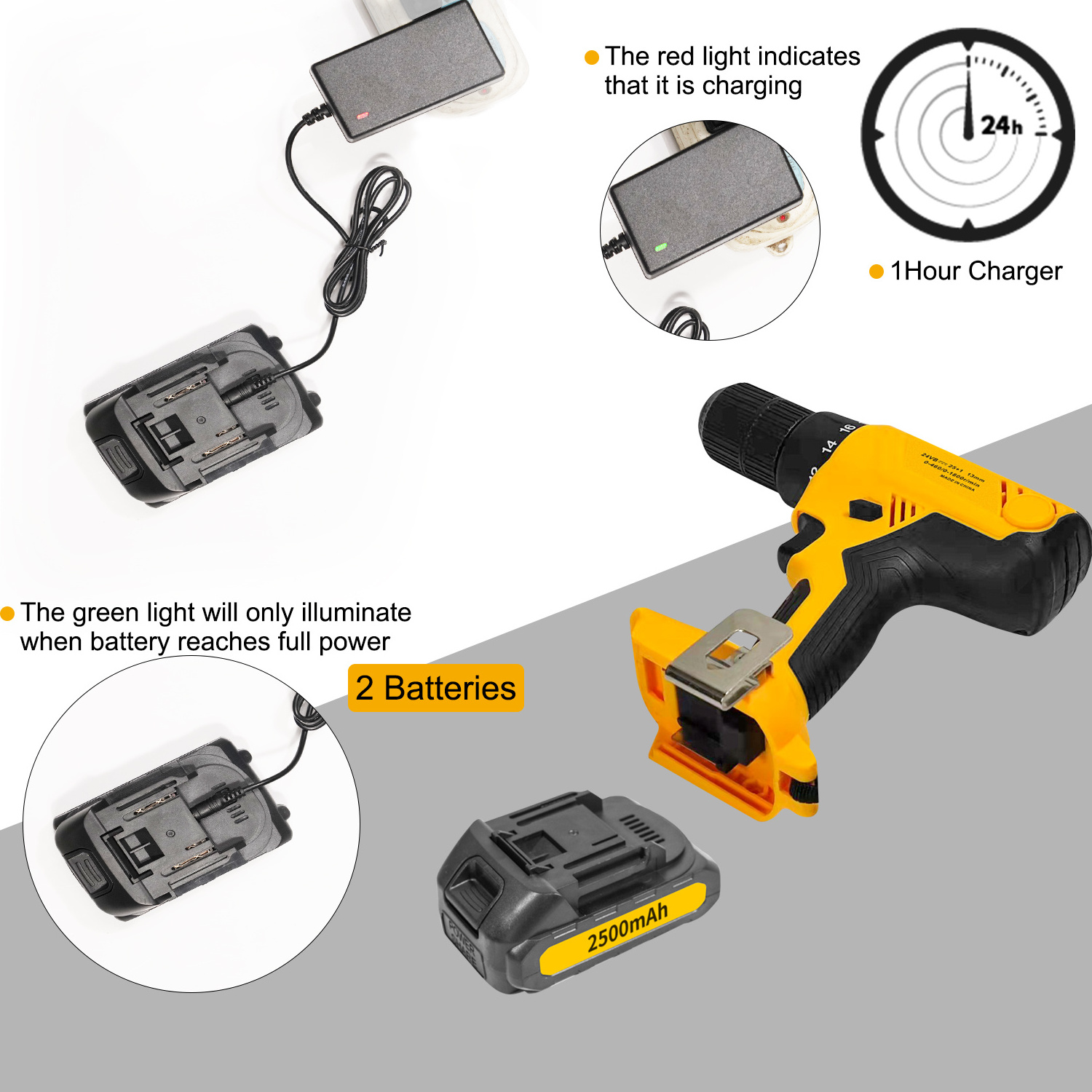 MEINENG China Taladro Inalambrico Power Tools 21V Rechargeable Battery Electric Cordless Drill Set