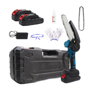 OEM Wholesale Cheap Chain Saw Machine Cordless Mini Chainsaw with brushless Motor Battery Chain Saw Wood Cutting