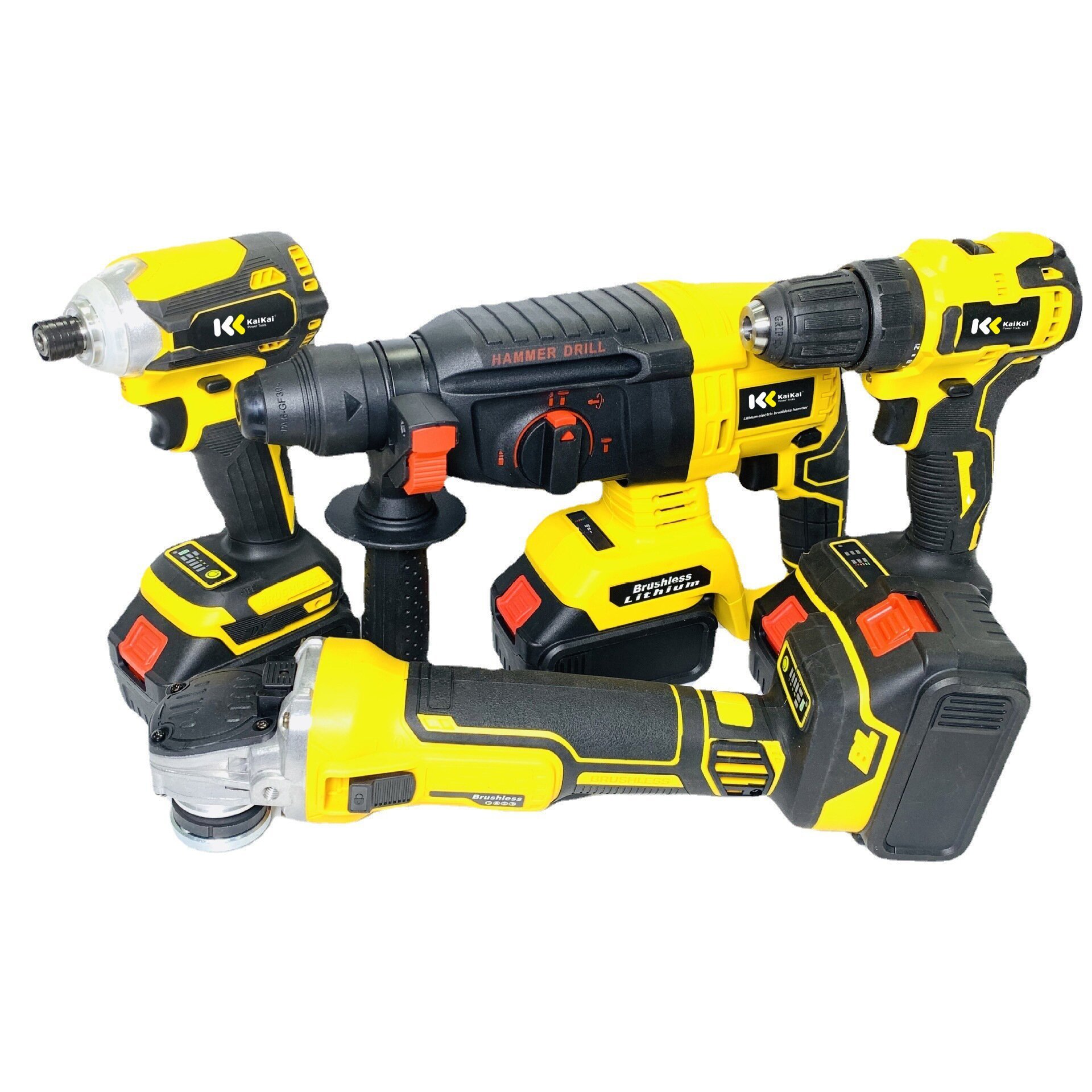 20V Cordless Brushless Impact Driver 18V with 2 pcs 2.0 3.0 4.0Ah batteries and charger  Power Drill Kit Tools