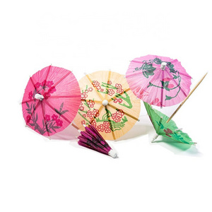 144  Pieces Umbrella Sticks Wedding Summer Party Food Drink Decorations Picks Sticks Cocktail Accessories