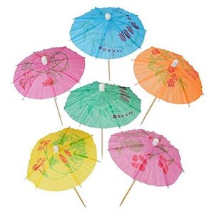 KarlNiko 4 Inch Paper Umbrella Parasol Cocktail Picks for Drinks and Party    Pack Of 144