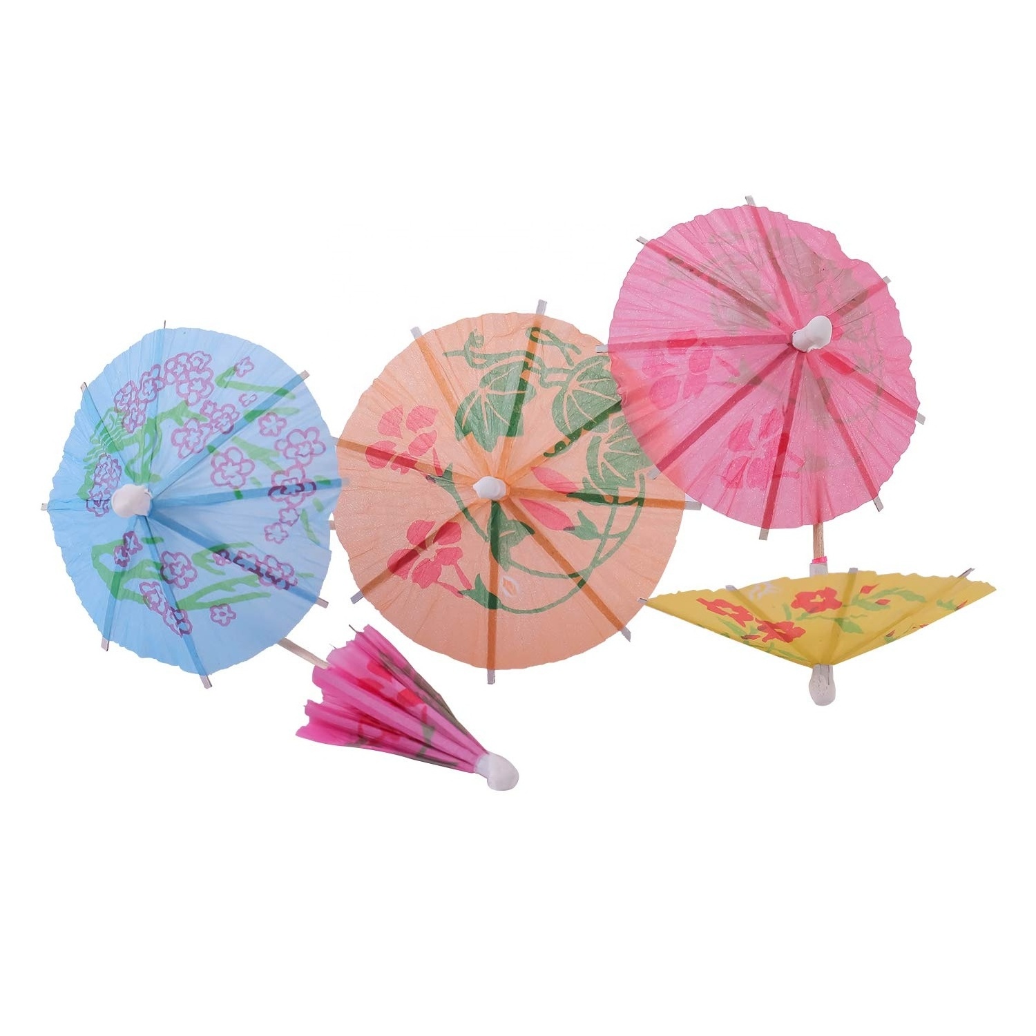 KarlNiko 4 Inch Paper Umbrella Parasol Cocktail Picks for Drinks and Party    Pack Of 144