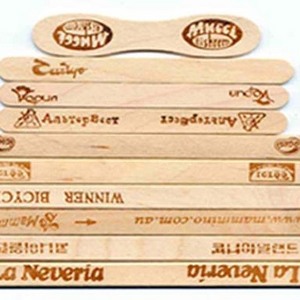 KarlNiko Wooden Ice Cream Popsicle Sticks Spoons with Customized Logo