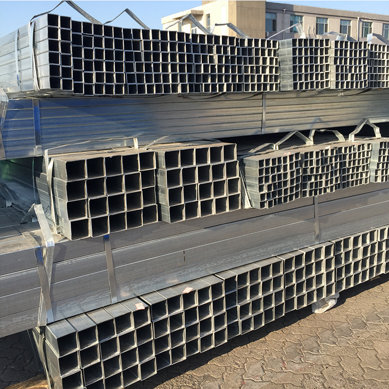 Cold rolled pre galvanized welded square rectangular steel pipe SS400 304-201 hollow section prefab house steel tube