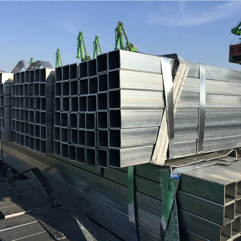 Cold rolled pre galvanized welded square rectangular steel pipe SS400 304-201 hollow section prefab house steel tube