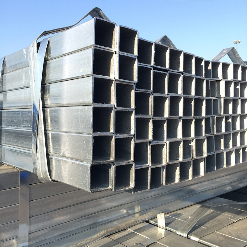 Cold rolled pre galvanized welded square rectangular steel pipe SS400 304-201 hollow section prefab house steel tube