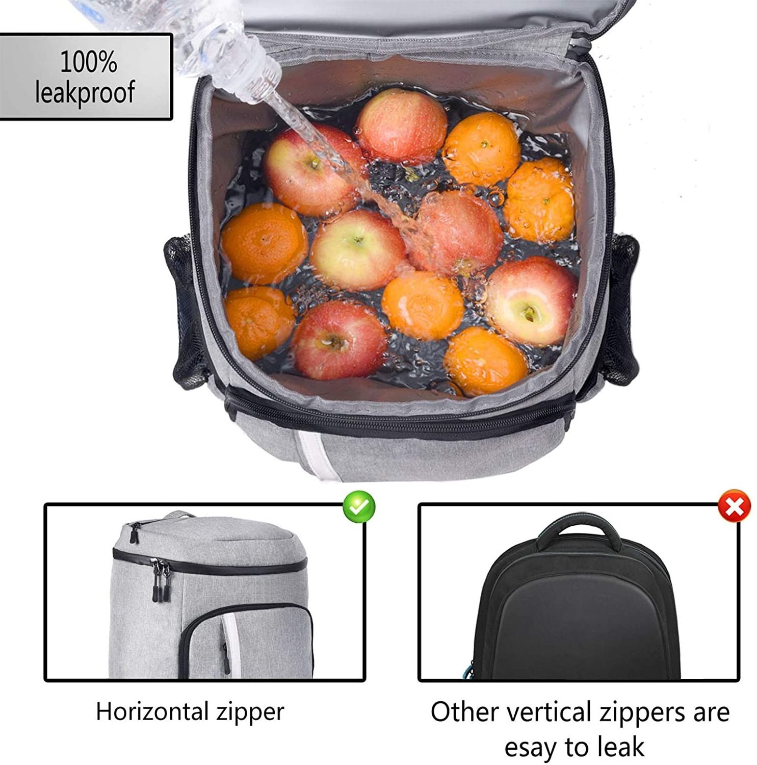 30 Cans Backpack Rucksack Cooler Bags Leak proof Waterproof Cooler Bag Soft Beach Insulated Leak Proof Cooler Backpack