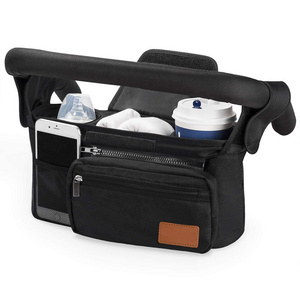 Multi-functional Universal Waterproof Baby Nappy Caddy Bag Stroller Organizer With Insulated Cup Holder