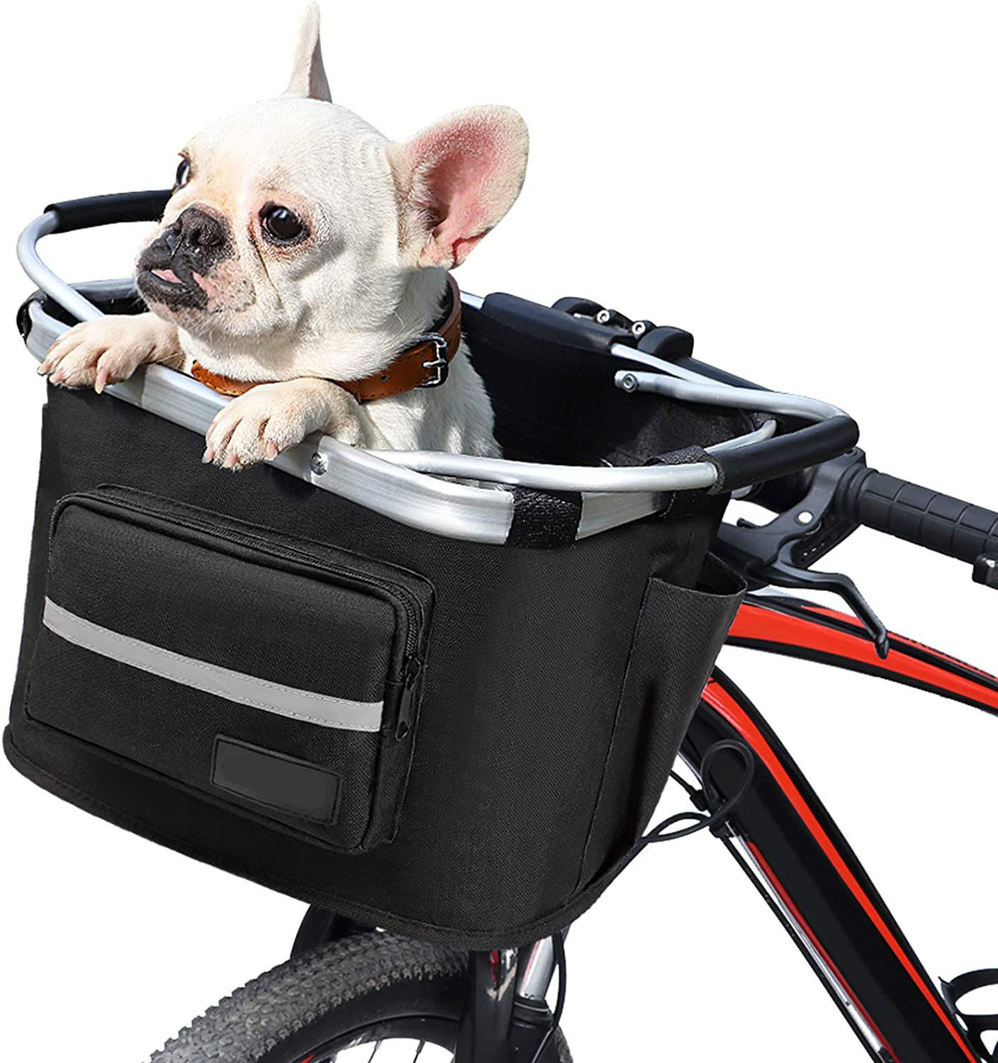 Multi-Purpose Waterproof Dogs Cats Front Handlebar Bike Basket For Pets Shopping Outdoor