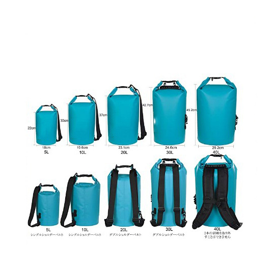 Custom Floating Waterproof PVC 2L 3L 5L 10L 15L 20L 30L Hiking Dry Bag Roll Top Sack Keeps Gear Kayaking Rafting Boating Dry Bag