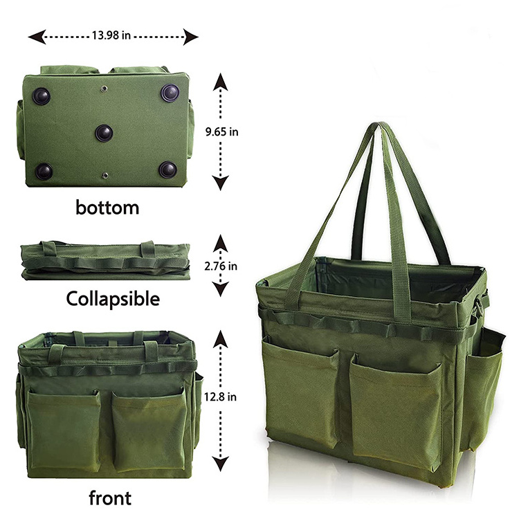 Large Capacity Collapsible Tactical Utility Tote Storage Bag Collapsible  Outdoor Camping Travel Picnic Garage Trunk Organizer