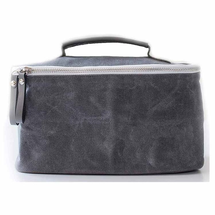 Custom Waxed Canvas Insulated cooler box for Adults Men  Women recyclable Kid Lunch Bag  Insulated Lunch Box