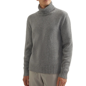 Men's Classic Turtleneck 100% Pure Cashmere Long Sleeve Pullover