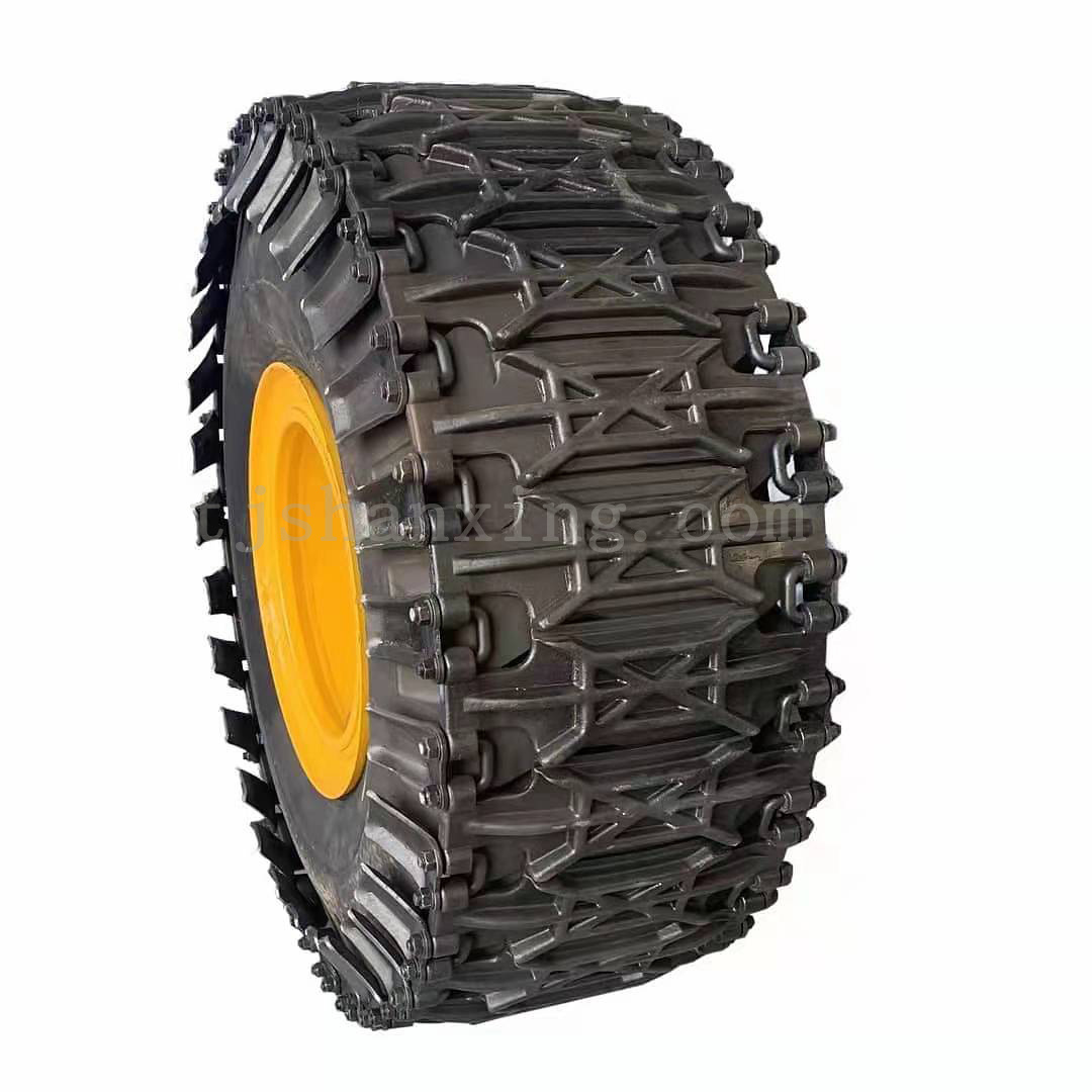 Steel Factory Hot Slag Loader Tyre Tire Protection Chain