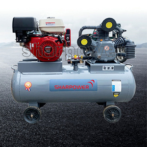 SHARPOWER Commercial  belt driven 5.5hp 0.36/8 40L gasoline engine piston type air compressor for sale