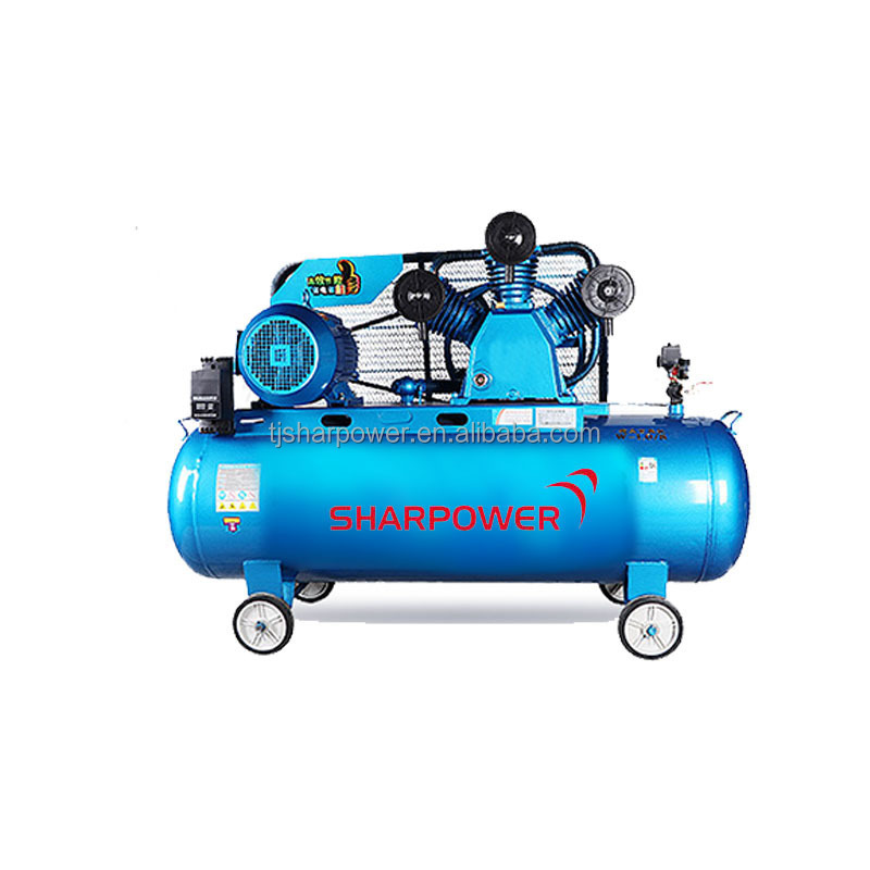 SHARPOWER commercial mobile big capacitor electric motor DC 220v 380v 2P 3P 100 liter air compressor factory