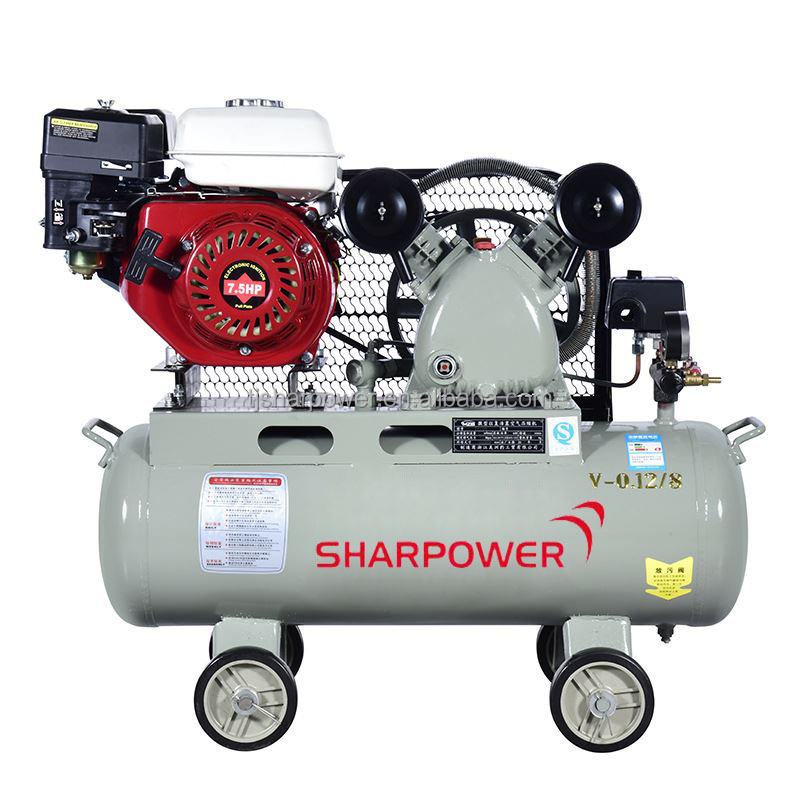 SHARPOWER manufacture  high pressure lubricant oil paint spray gun air cooled gasoline  air compressor