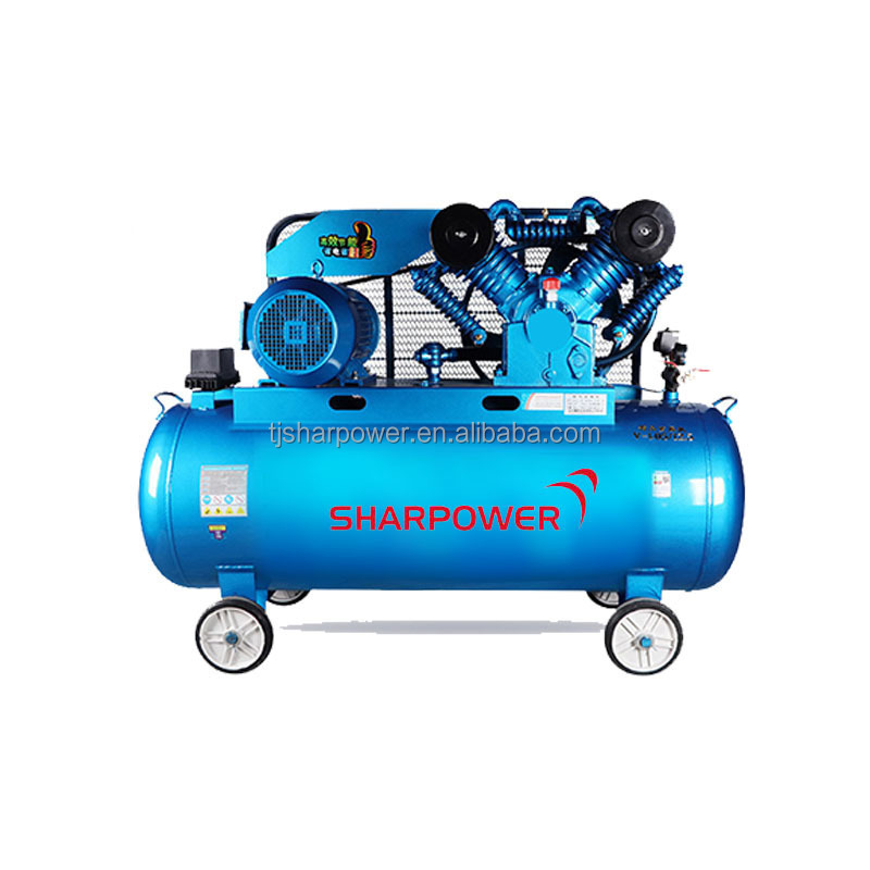 SHARPOWER commercial mobile big capacitor electric motor DC 220v 380v 2P 3P 100 liter air compressor factory