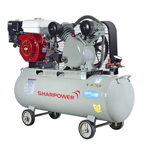 SHARPOWER  100L 50L 150L 200L 300L 500L mini gasoline engine belt driven  italy air compressor for mining