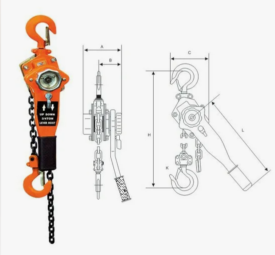 G80 Chain Safe Manual Pully Block 1t 2t 3t 5t 10t 3m 6m G80 Block Chain Hoist Hsz Type Hand Lever Chain Block