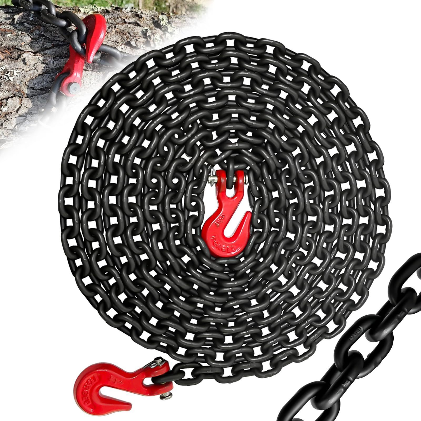 High Quality Block Chain for Lifting Heavy Duty Double Legs Sling G80 Alloy Steel Standard Black Chain with Hook