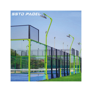 Customized Color Portable Paddle Tennis Court Outdoor Indoor Panoramic Padel Court