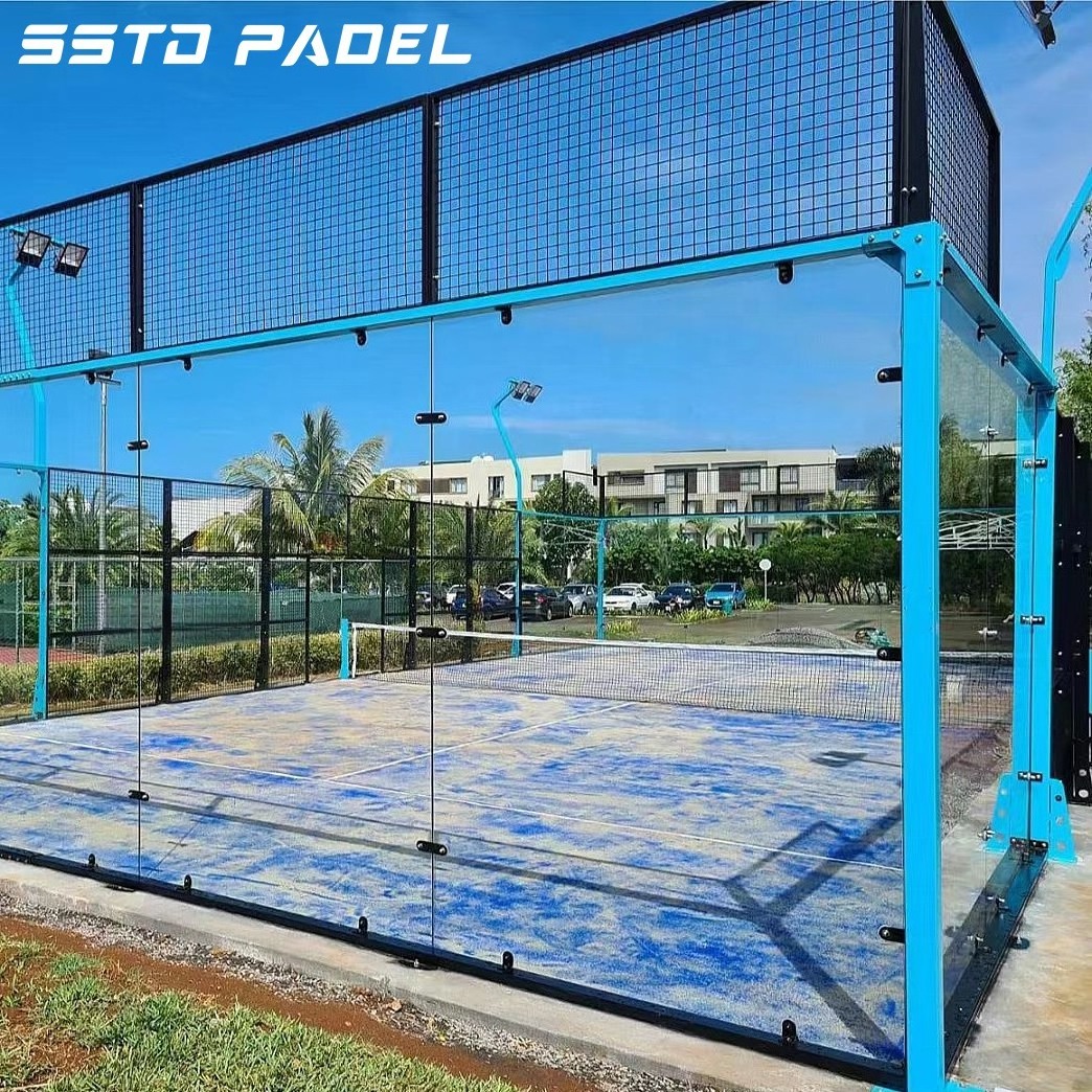 2023 Shengshi Sport Outdoor Court with Artificial Grass Paddle Tennis Court  Panoramic Sports Flooring Supplier