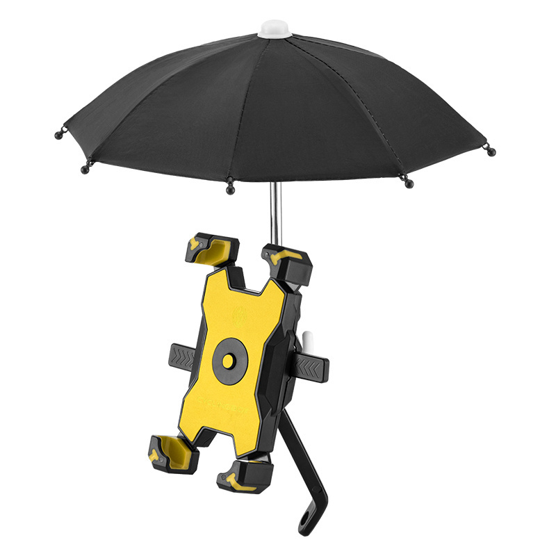 Sunshade motorcycle electric bike bicycle Sunscreen mobile phone bracket with small umbrella