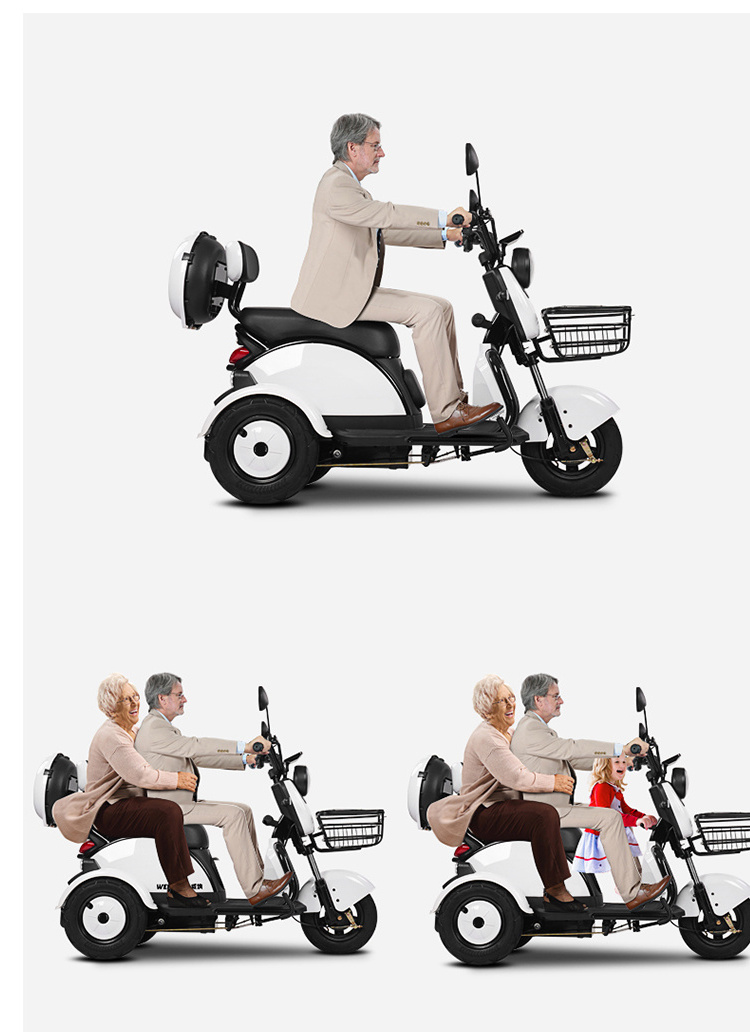 New Product 600W 48V 12AH 20AH 30AH popular triciclo paseador 3 wheel triciclo electrico Electric Tricycle for adulto