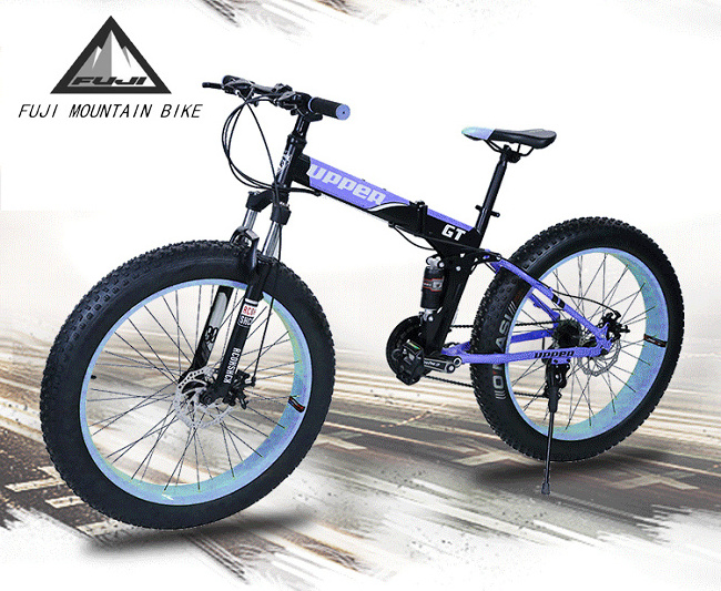 Folding Mountain bicycle 26 Inch Fat Tire Snow Bikes