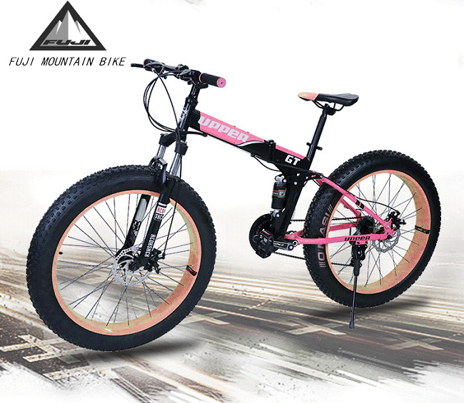 Folding Mountain bicycle 26 Inch Fat Tire Snow Bikes