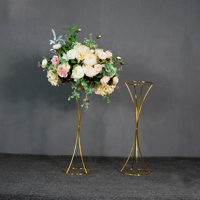 IFG 28inches tall metal wedding centerpieces stands with gold&white colour