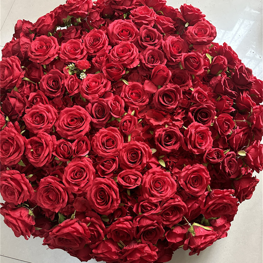 IFG Wholesale 4ft Tall Flores Artificial Flowers Red Rose Gold Wedding Centerpieces for Wedding Decor