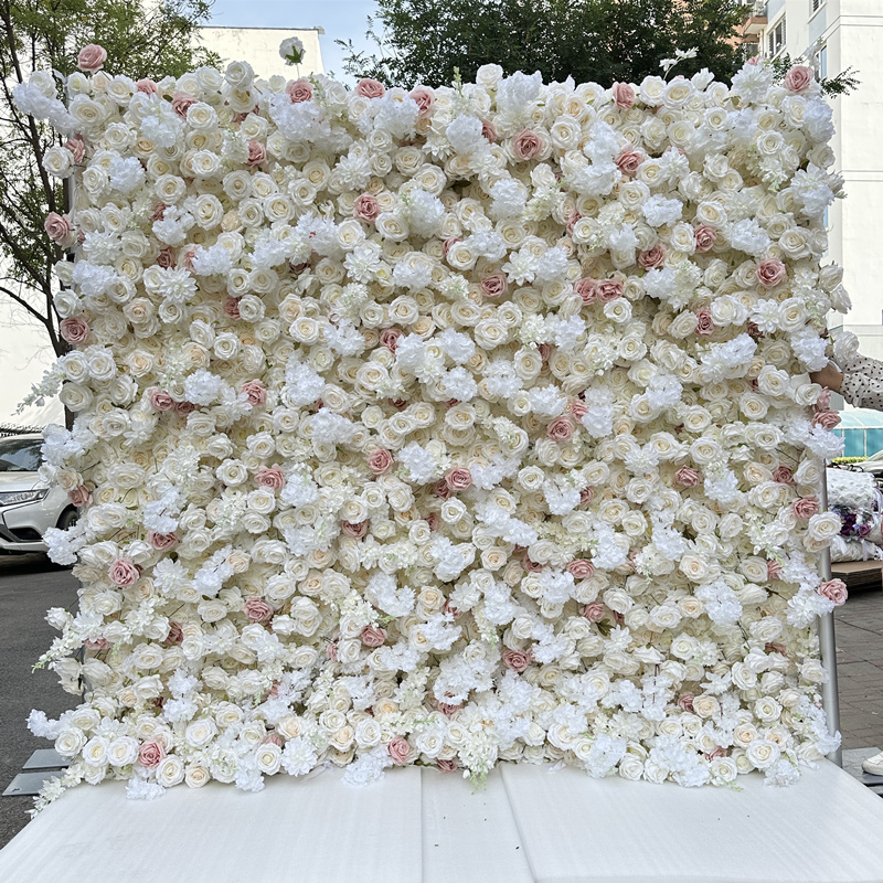 IFG new wedding restaurant decoration 5d style elegant floral wall backdrop arrangements