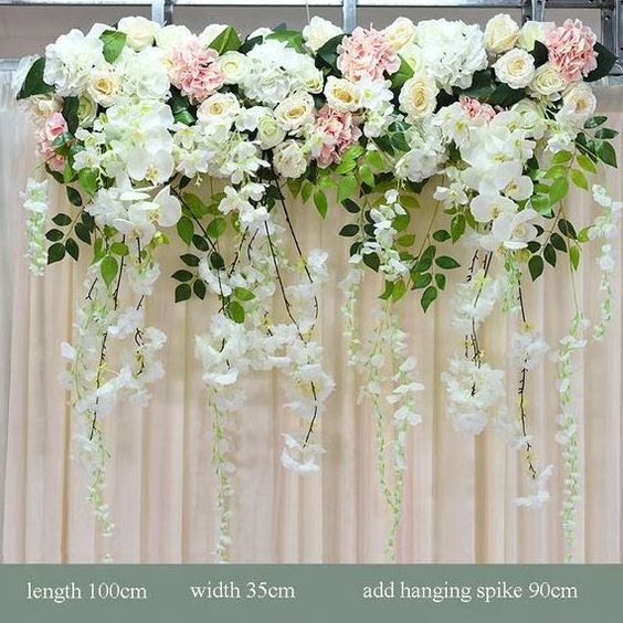 IFG 3D effect 8 feet party flower backdrop artificial rose wall decoration for birthday party