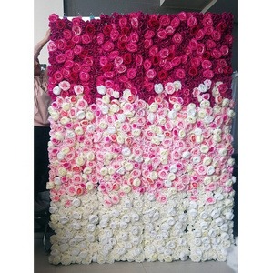 IFG  high quality pink  artificial flower wall panel