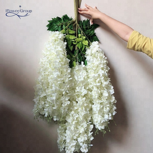 IFG Artificial Silk Flower Wisteria Vine Hanging Garland Garden Wedding Decor