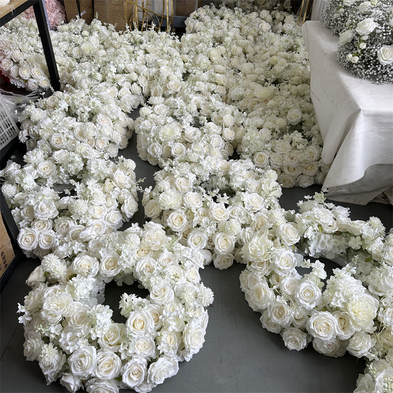 IFG floral wholesale wedding candelabra centerpiece decoration artificial flower ring arrangements