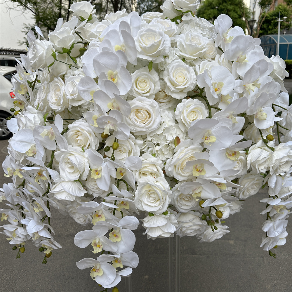 IFG white real touch orchid artificial flowers for wedding table centerpiece decoration