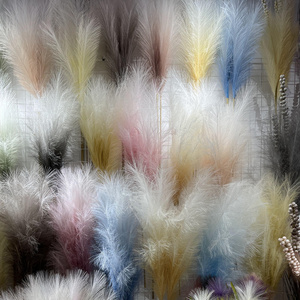 IFG decorative artificial flower supplies various colours fluffy large pampas grass for wedding party decoration