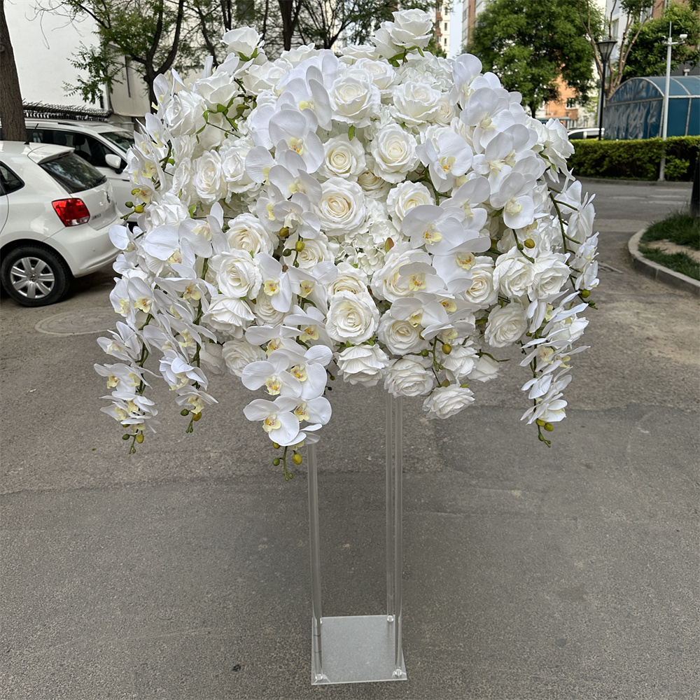 IFG white real touch orchid artificial flowers for wedding table centerpiece decoration